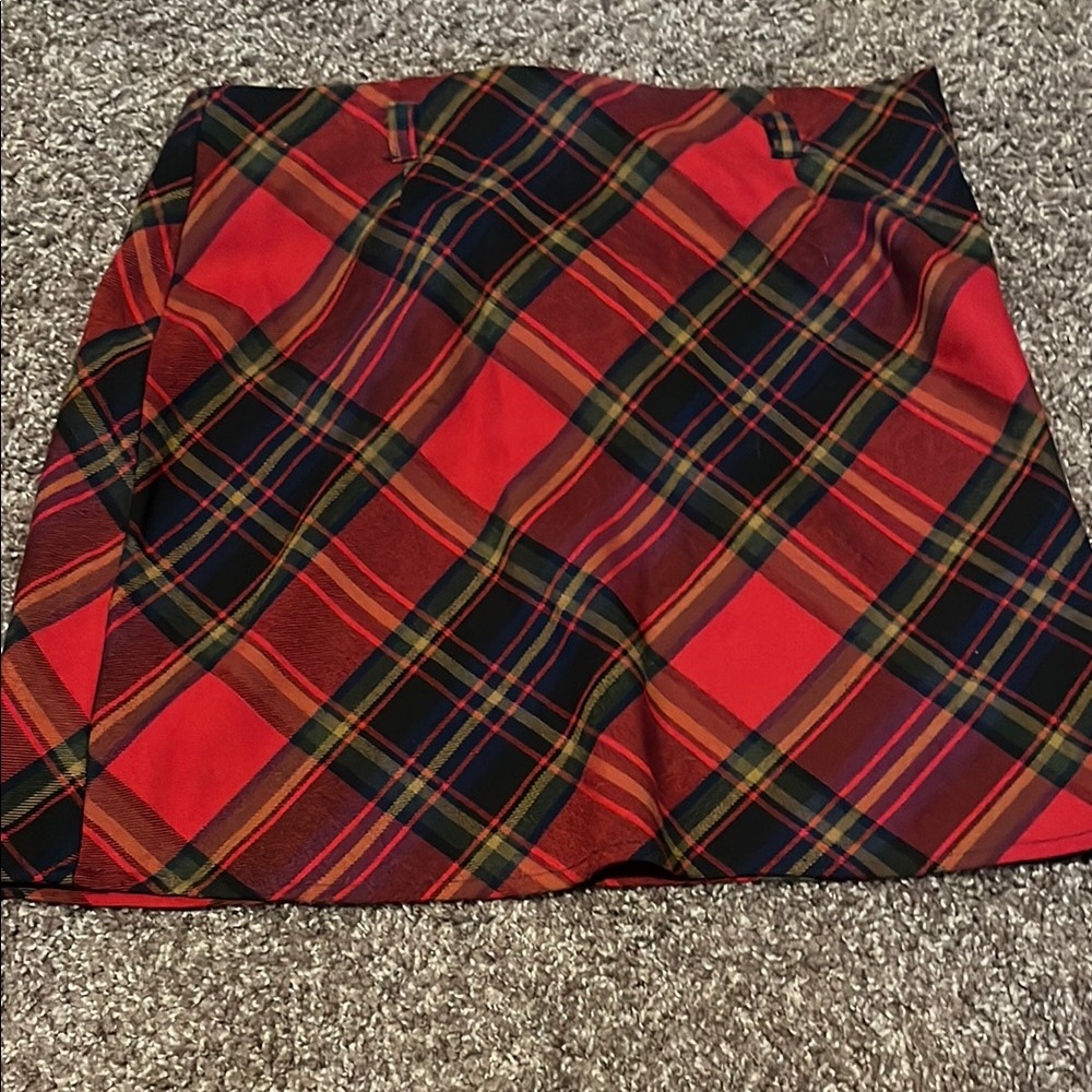 Tracy Evans Limited Plaid Red Skirt